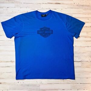 2xl blue men’s Harley Davidson, thermal like material T-shirt